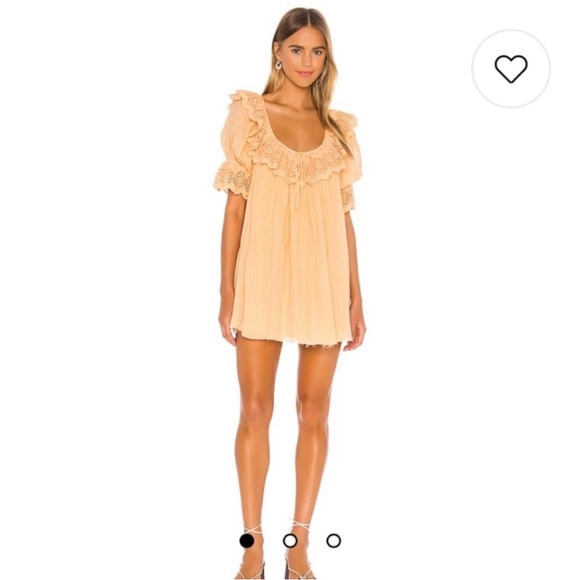 Tularosa Dresses & Skirts - Tularosa Dress Crawford Cotton Gauze Mini Ruffle Cantaloupe Peach Orange Small*